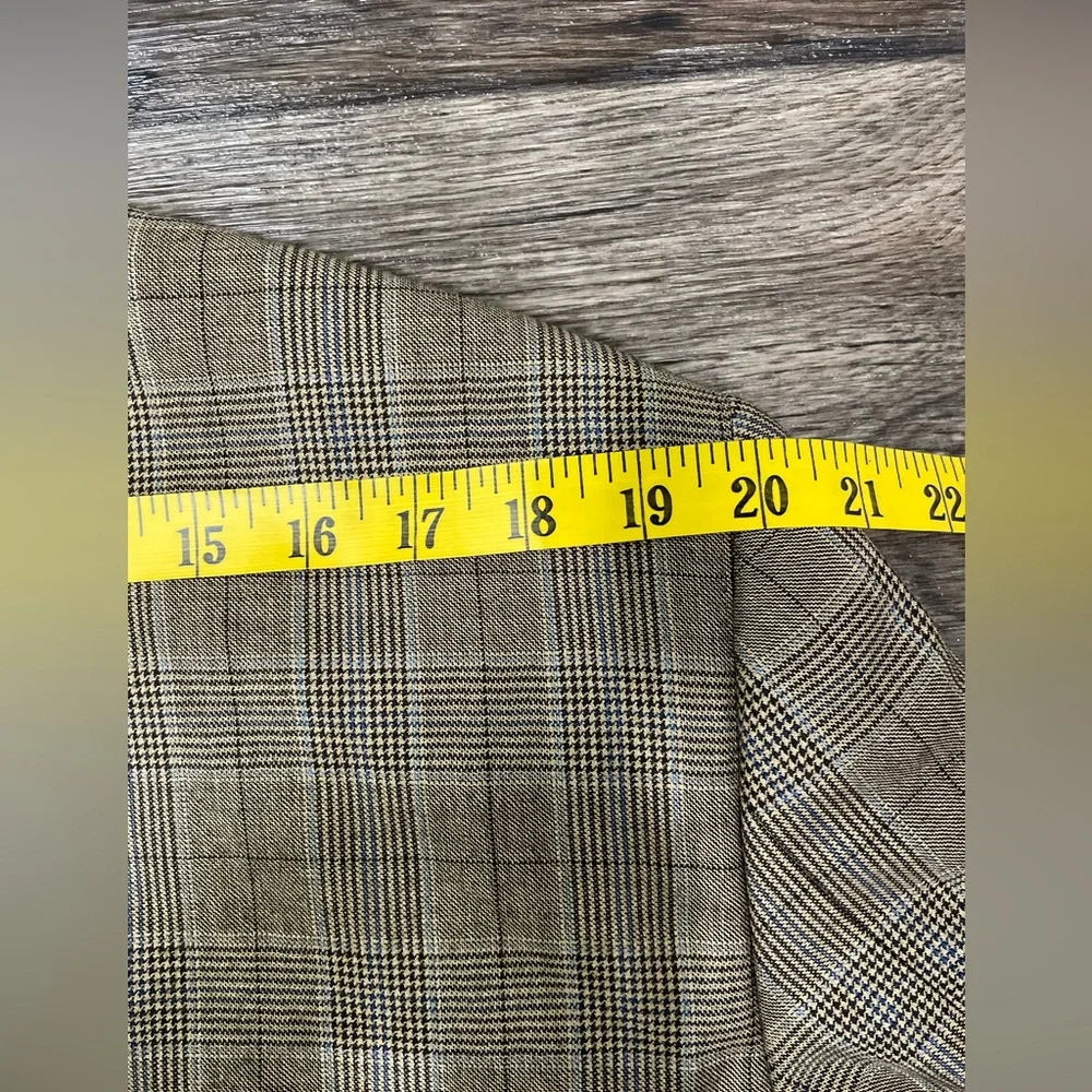Peter Millar‎ Men's Wool Windowpane Plaid Blazer Sport Coat Jacket Sz 46R